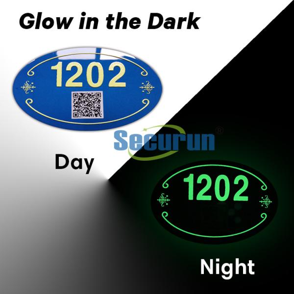 Glow In The Dark Reflective House Numbers Sign For Letterbox