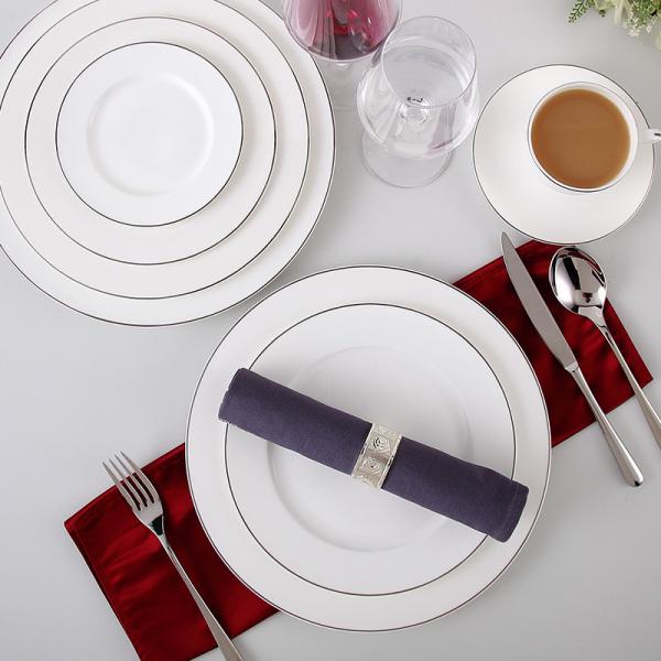 Quality ISO9001 Aristocratic Salad Deep 11.5" 33.5x2cm Bone China Platter wholesale