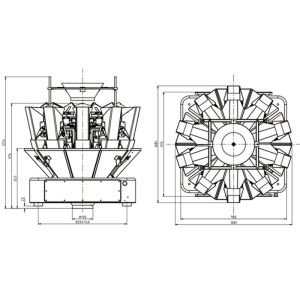 400kg Potato Chips 65P/M 10 Head Multihead Weigher