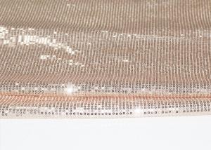 China Champagne Gold Flat Shine Sequin Fabric For Formal Dress With High Color Fastness on sale