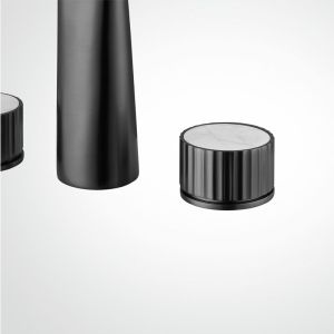 Widespread 3 Hole Two Hand Bathroom Sink Faucet 200mm Width