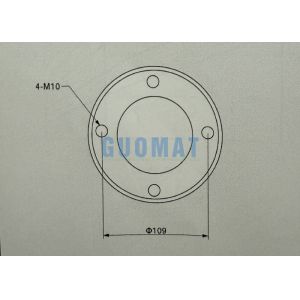 1H150076 Single Convoluted Type Air Spring 76mm Rubber Air Balloon With Flange