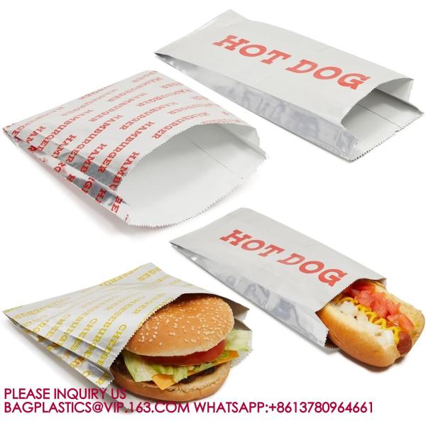 Foil Paper Hot Dog Holders Hamburger Wrapper Combination Pack, Grease Resistant