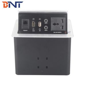 high quality hydraulic gas pop up desktop power and date socket