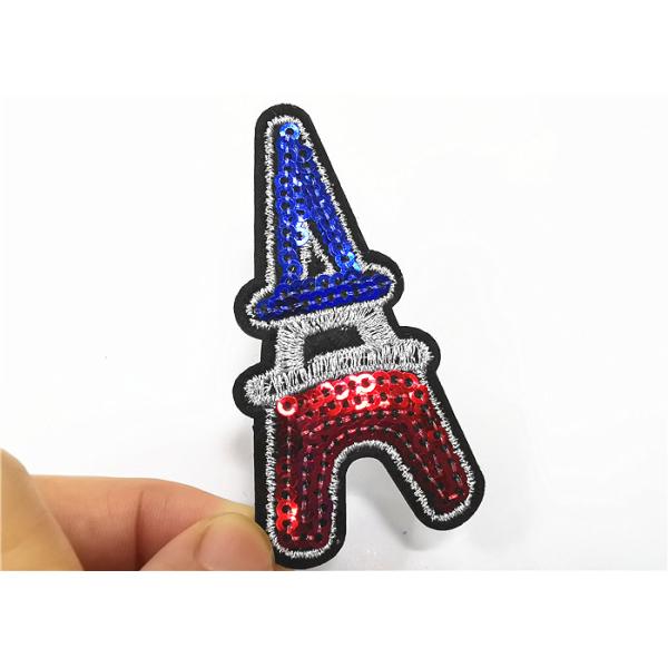 Quality Fashion Design Sequin Embroidery Patches Felt Fabric Background wholesale