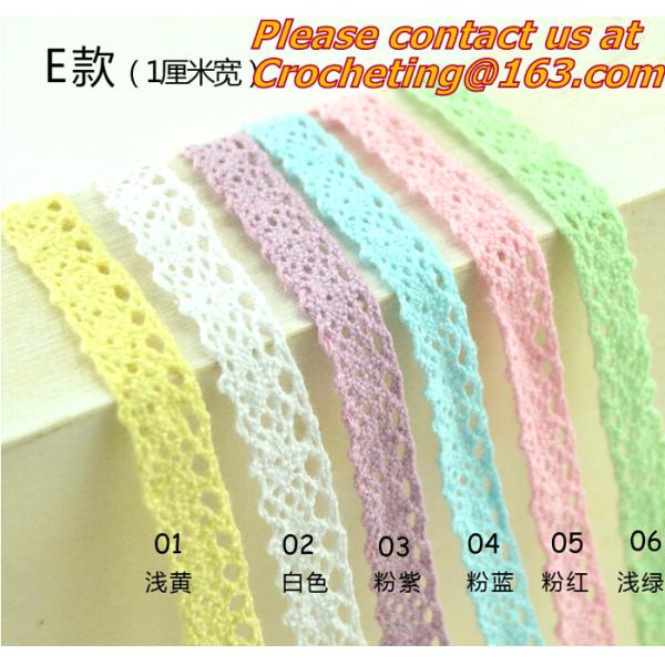 elegant 4.8-5cm width 10 yard / lot DIY handmade craft crocheted lace trim for