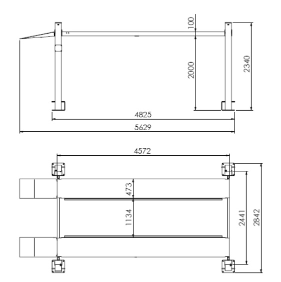 Top Selling Good Price Simple Car Parking Lift High Rise 4 Post Car Parking Lift 2000mm/3.7Ton