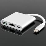 Multi - Function Type - C To VGA Converter , Vga + HUB + PD Three - In - One