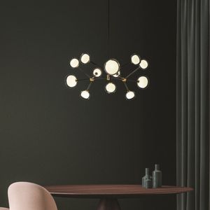 Nabila Rectangular Round Chandelier For Dining room Bar Kitchen sputnik