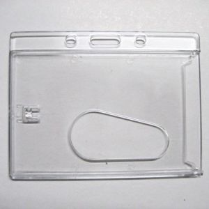 Retractable Rigid Plastic Pvc Badge Holder For Name Card , Silk Printing