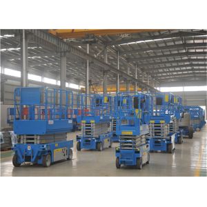Self Propelled Hydraulic Scissor Lift Trolley Platform Gate With Automatic Lock