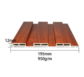 China 12mm Thickness WPC Fluted Wall Panel Grain-like Surface Strong Wall Lamina Customized 950g/M on sale