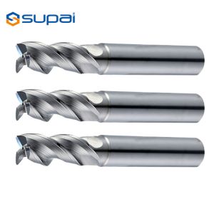 China Solid Carbide Rough Cut End Mill For Aluminium Wood Cutting HRC 45 55 60 65 on sale