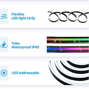 Flexible Led Neon Light Tube 12w/M Ip67 Addressable Scalable