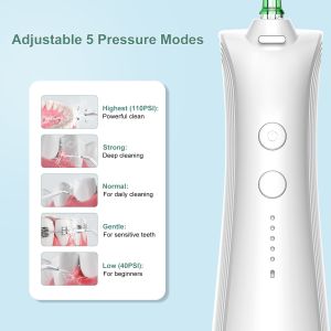 IPX7 Waterproof Grade Cordless Portable Oral Irrigator for Hotel Powerful and