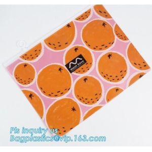 Cloth package PE slider zip bag, CPE custom logo printed white frost slider zip
