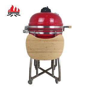 KIMSTONE Kamado Smoker 21inch Red and Black