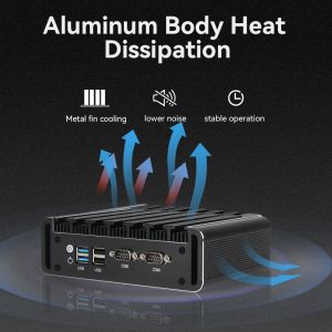 Intel N100 Industrial Mini PC Dual LAN Dual COM DDR4 16G RAM For Industrial