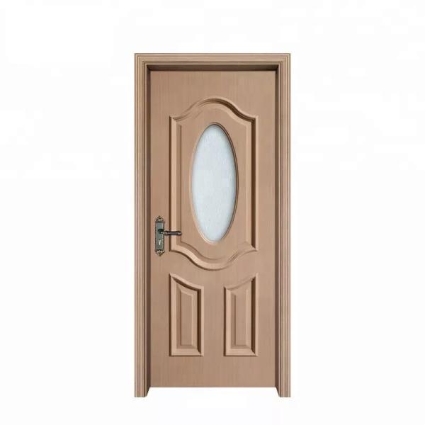 Lamination Lacquer Interior Doors , Waterproof Glass Modern Wood Door