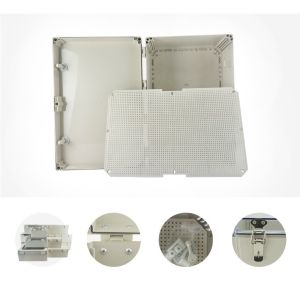 600x400x195mm Universal Electrical Hinged Plastic Enclosures