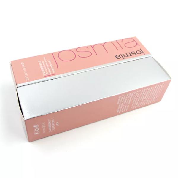 OEM 375gsm Silver Paper Cosmetic Packaging Boxes