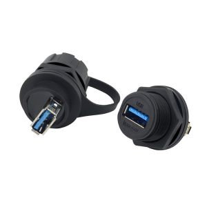Single Port Panel Flush Mount USB 3.0 Dock Adapter Female to Female Waterproof