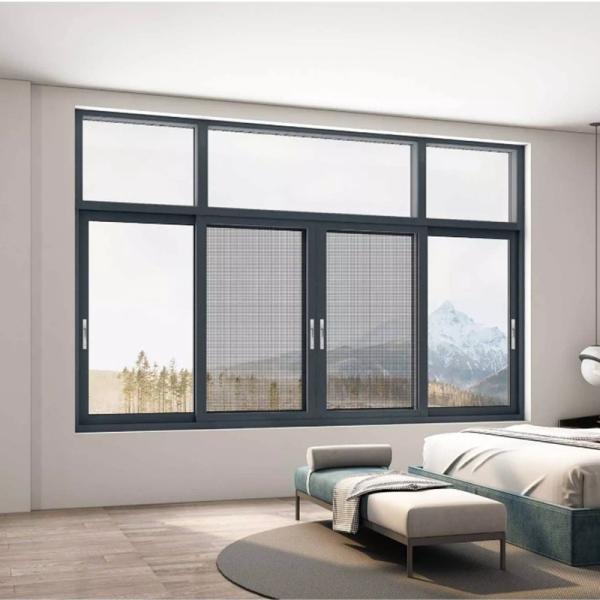 Quality Strong R D Ability Custom Design Soundproof Aluminum Sliding Windows with Mosquito Net wholesale