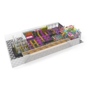 Candy Themed Trampoline Park Equipment , 20m Width Kids Exercise Trampoline