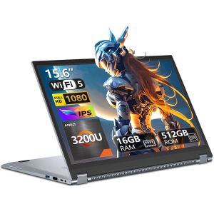 Touchscreen Windows Laptop Computer 15.6 Inch AMD 3200U 16GB RAM 1TB SSD