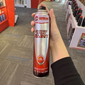 Getsun Professional Grade Black Chrome Spray Paint - 330ml Polyurethane Automotive Spray Paint for Cars