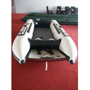 470 Cm Inflatable Catamaran Work Boat Alloy Floor High Speed With Air Bow