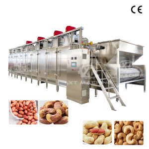 Fully Automatic High Efficiency Large Capacity Continuous Nuts Roaster 300kg/h-2000kg/h