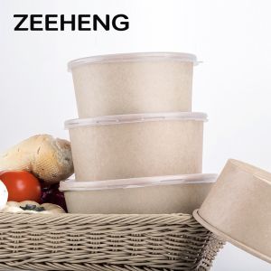 750 1000 1100 1300 1500ml Disposable Paper Takeaway Salad Bowls