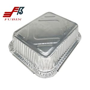 Alloy 8011 550ml Rectangular Foil Trays With Lids Work Home Packaging