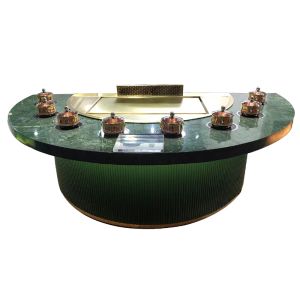 Commercial Teppanyaki Grill Table with 20mm Thickness 8KW Heat Power and 10