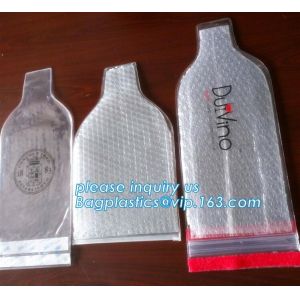 China Reusable Wine Bottle Protector Travel Safe Transportation  Packing Cushion Bubble Bags Wine Wrap Bottle Bags Protectors on sale