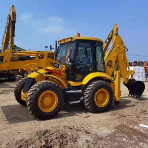 Original JCB 4CX Used Backhoe Loader 81kw Rared Power 1.3m3 Bucket Capacity