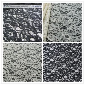 Nylon Viscose Corded Lace Fabric For Clothing 145CM - 150 CM Width CY-LW0015