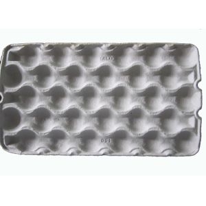 Customized Fruit Tray Pulp Moulded Products support Straw / Wood pulp molds