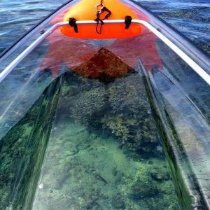 Plastic Hull Material transparent kayak, PC clear boat ,polycarbonate transparen