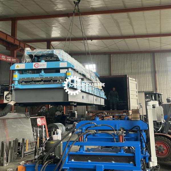 Prepainted Color Steel Brick Delta Roof Tile Roll Forming Machine Automatic