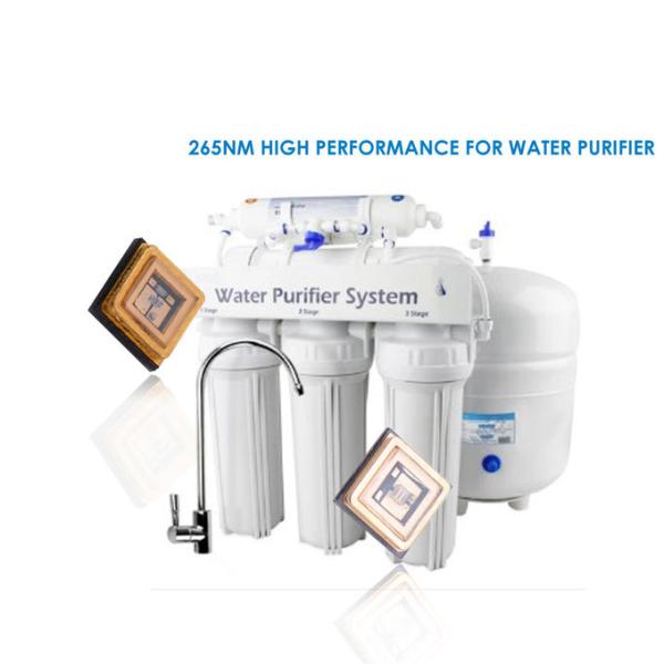 3mW 5mW High Radiant Flux SMD UVC LED Chip 265 - 285nm Deep UV Color