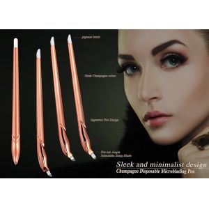 Cheap Professional Champagne Manual Microblading Pen / Semi Permanent Eyebrow Pen for sale