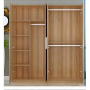 Melamine MFC Surface Particle Board Wardrobe Aluminum Swing Door Trouser Rack