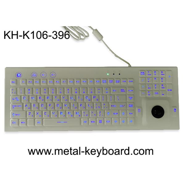 Quality PS2 Rubber Industrial Silicone Keyboard Ruggedized Backlight With Trackball Mouse wholesale