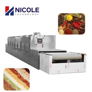 Tunnel Belt Type Three Phases Microwave Sterilization Machine Grain Food Spice