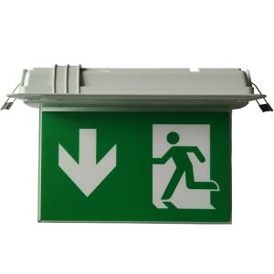 Easy To Install 3 Hours Led Ceiling Recessed Emergency Exit Signs With Scissors