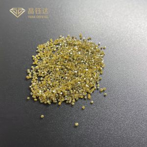 Yellow Uncut Synthetic HPHT Single Crystal Diamonds For Cutting Tools