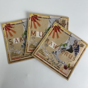 Customized Printing 3 Side Seal Kraft Paper Pouch With Foil Inside For Protein