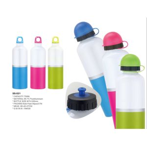 Colorblock Style Aluminum Sports Water Bottle With Cap Lid 750ml Capacity